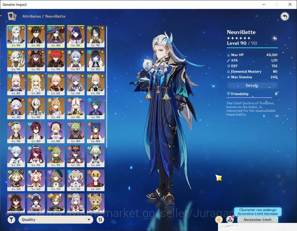 Genshin Impact Accounts ASIA|AR 56|12 Limited+7[5* Weapon]|Raiden C1,Neuvi image 3