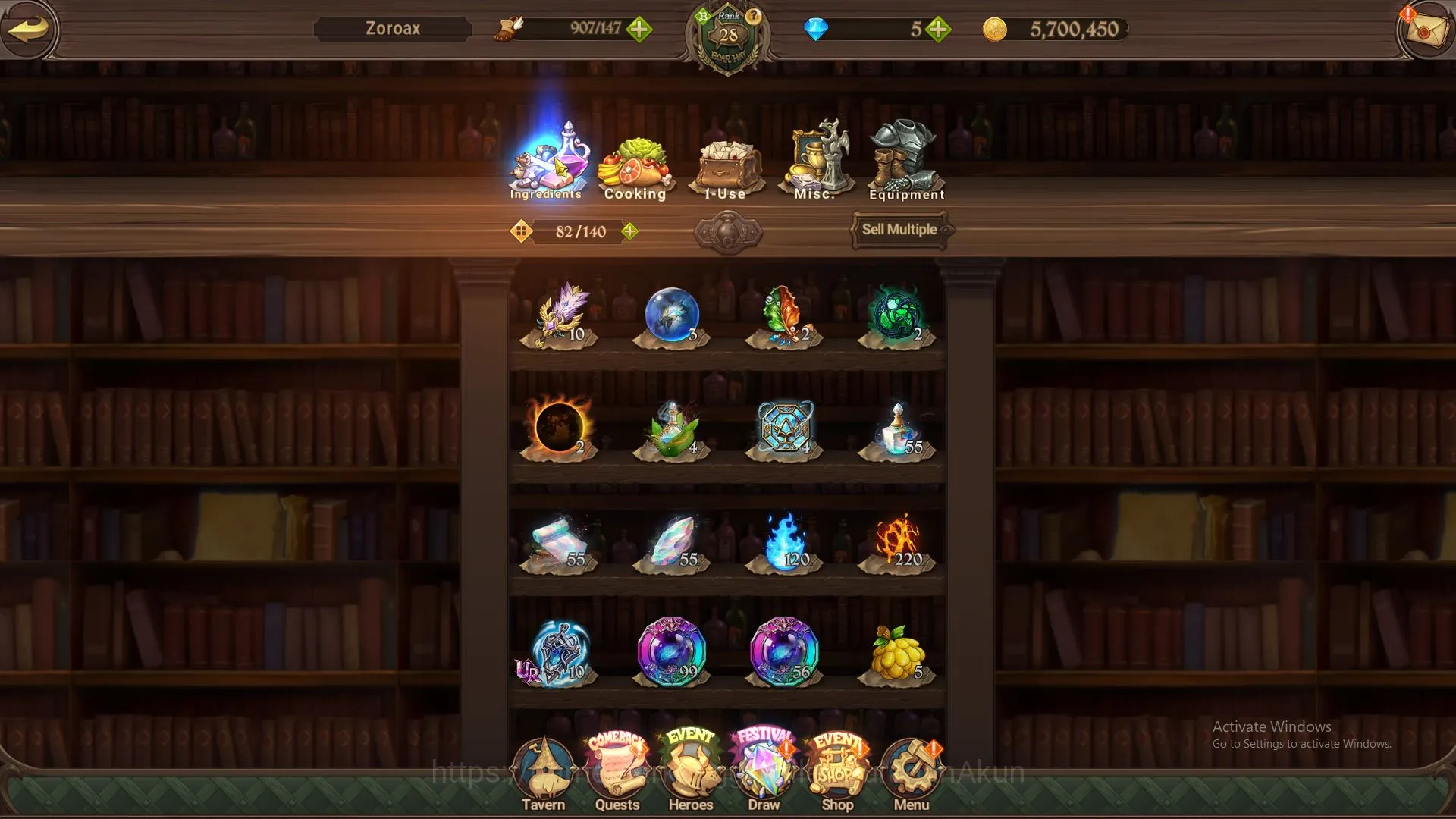 The Seven Deadly Sins: Grand Cross Accounts Midgame ASIA |1,3M CC, CH 4| Starter 5 UR (Fate Skuld,ODK,DKM,KDiane,Arthur 2