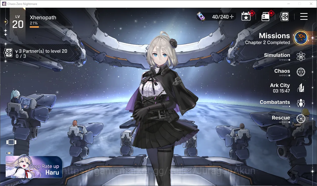 Chaos Zero Nightmare Accounts GLOBAL Lv20| 4 SSR (KhalipeM2,Orlea,Renoa,Kayron)  image 1