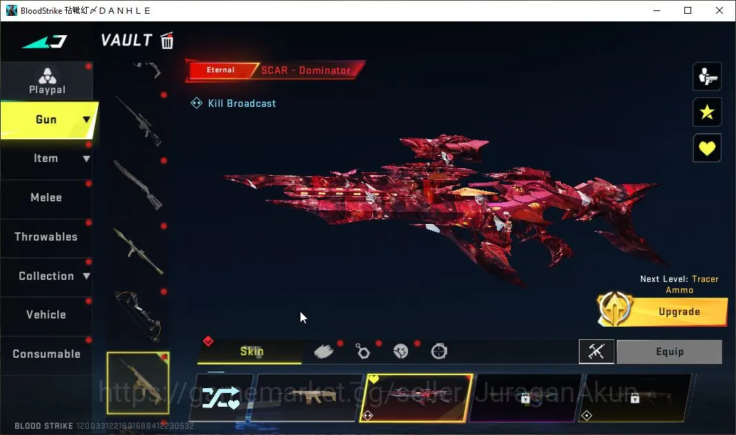 Blood Strike Accounts Mid-Tier Asia|ETERNAL SCAR-Dominator|Limit RPK-Vermilion|Ultra FN2000 +Collab Eva MCX|Many 4