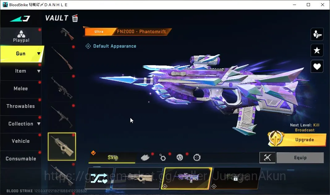 Blood Strike Accounts Mid-Tier Asia|ETERNAL SCAR-Dominator|Limit RPK-Vermilion|Ultra FN2000 +Collab Eva MCX|Many 6