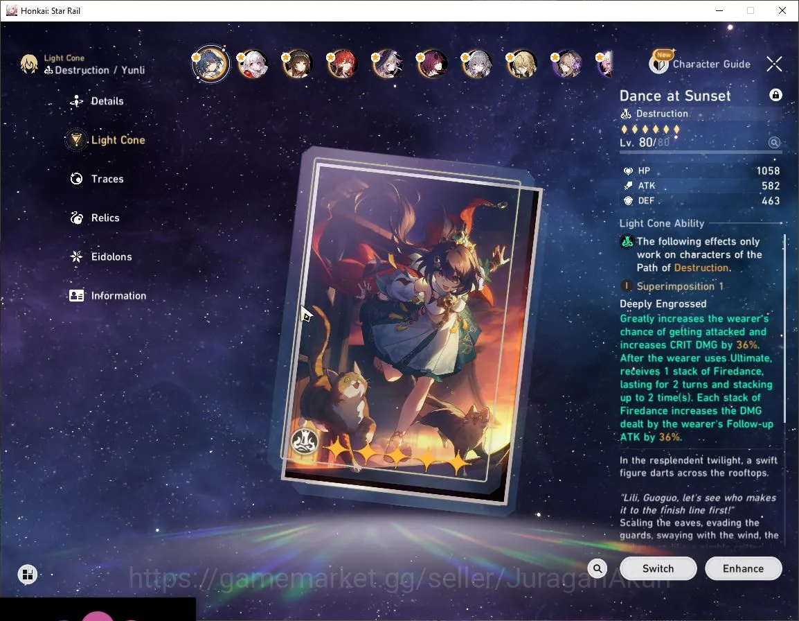Honkai Star Rail Accounts Mid Game ASIA|TL70| 9 Limited |[Castorice+Sign,Hyacine+Sign,Yunli+Sign,The 6