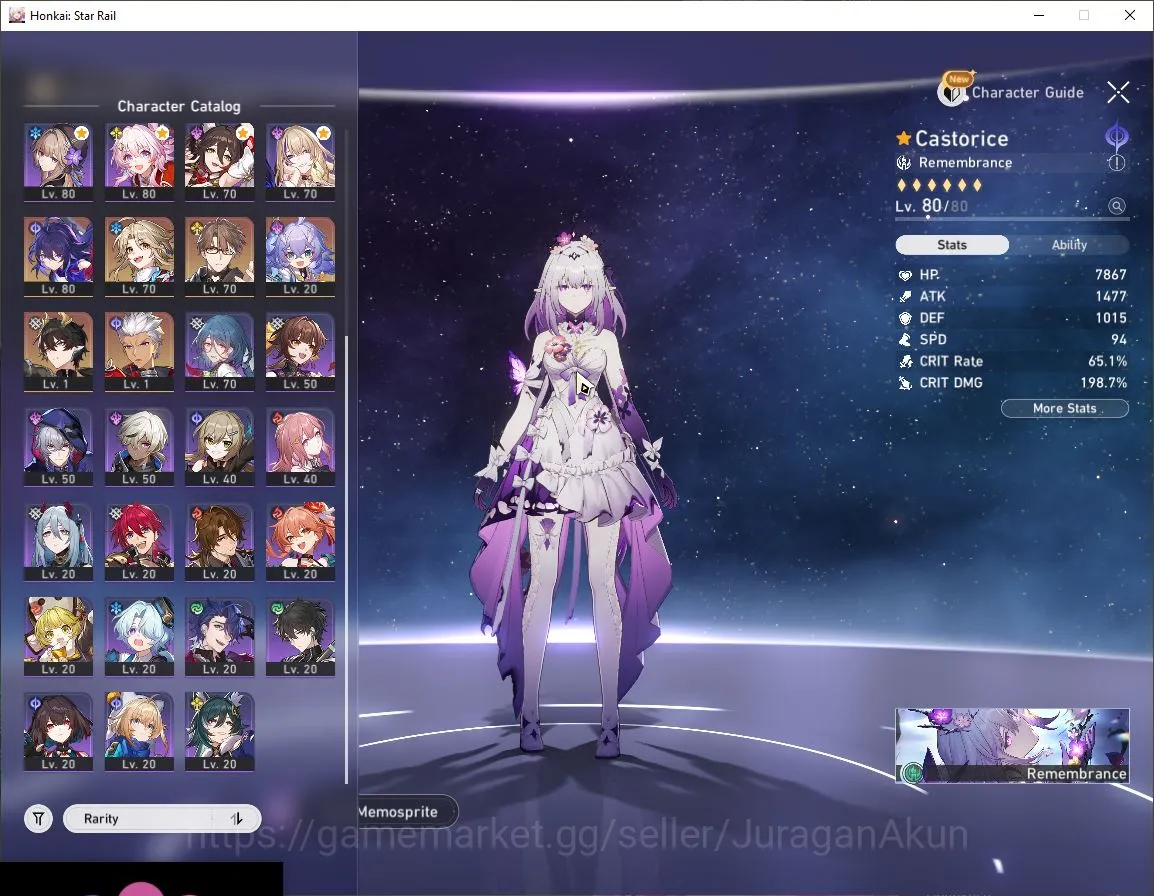 Honkai Star Rail Accounts Mid Game ASIA|TL70| 9 Limited |[Castorice+Sign,Hyacine+Sign,Yunli+Sign,The 8
