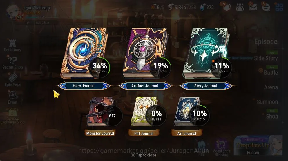 Epic Seven Accounts Starter Global Unverif|Best Starter|5 ML(Belian,Har setti,Atywin,Straze,etc)Limited Festive 3