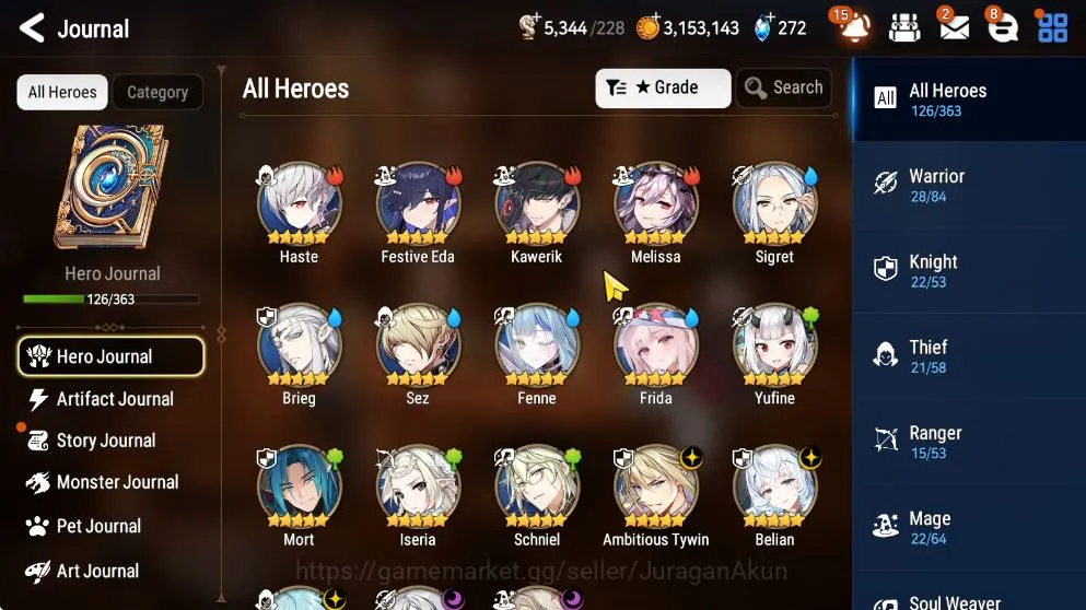 Epic Seven Accounts Starter Global Unverif|Best Starter|5 ML(Belian,Har setti,Atywin,Straze,etc)Limited Festive 4