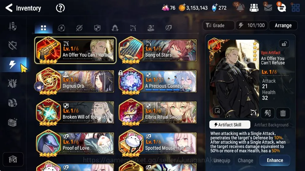 Epic Seven Accounts Starter Global Unverif|Best Starter|5 ML(Belian,Har setti,Atywin,Straze,etc)Limited Festive 7