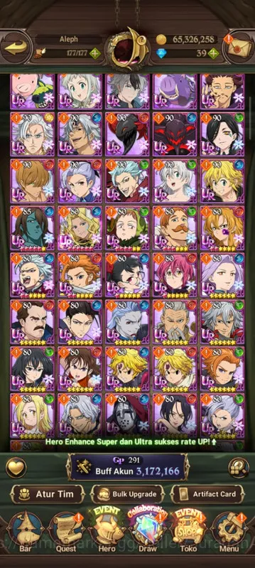 The Seven Deadly Sins: Grand Cross Accounts Midgame Asia |3.1M CC|5UR + Old Collab(RAM,Jim Hopper,Yuri Jahad, Megumin 4