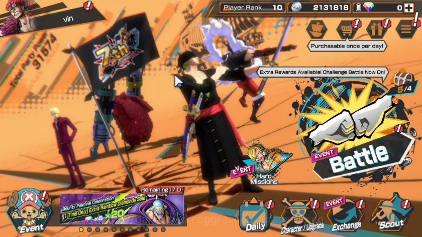 Global | 3 META EX |Olin The Oiran,Roronoa Zoro,Kid&Law| Rank 10 | Login Bandai |Check SS (OPBR1575) One Piece Bounty Rush Accounts Starter Global | 3 META EX |Olin The Oiran,Roronoa Zoro,Kid&Law| Rank 10 | Login Bandai