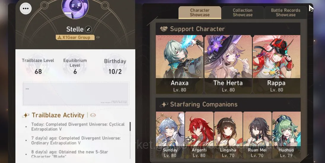 Honkai Star Rail Accounts ASIA |TL 68|10 Limited |[The Herta+Sign,Sunday,Huo image 5