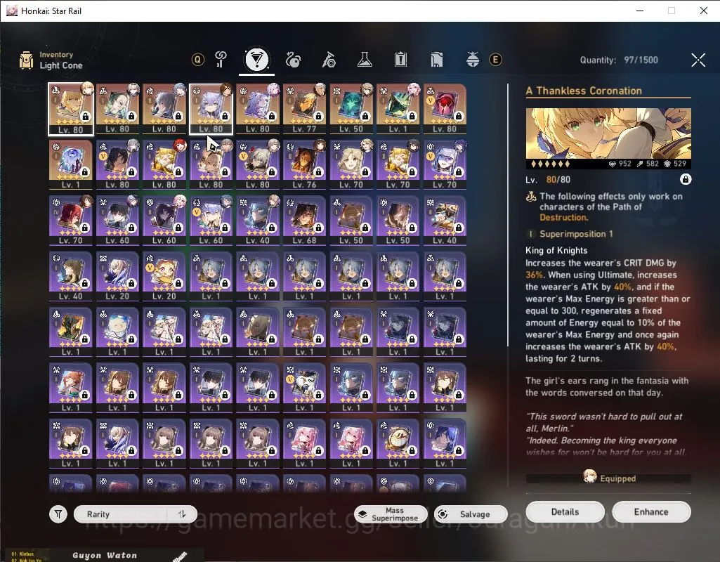 Honkai Star Rail Accounts Mid Game ASIA|TL70|9 Limited [Castorice E1+Sign,Saber+Sign,Firefly+Sign,Sunday,B3,Etc]+ SJ 2