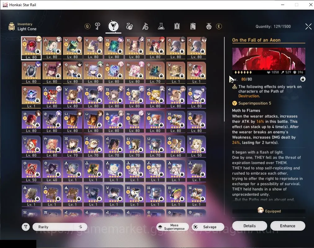Honkai Star Rail Accounts ASIA|TL 70|20 Limit|[Archeron E1+,The Herta,Cyrene image 13