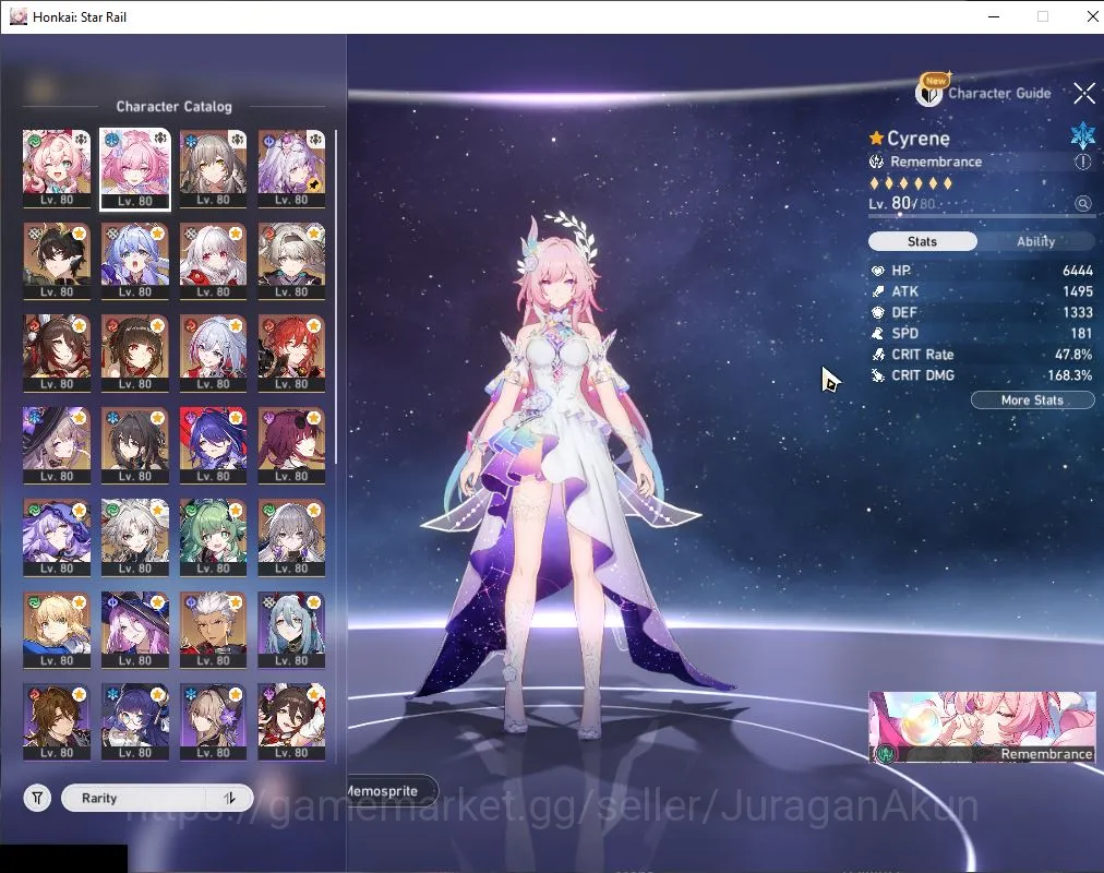 Honkai Star Rail Accounts ASIA|TL 70|20 Limit|[Archeron E1+,The Herta,Cyrene image 3