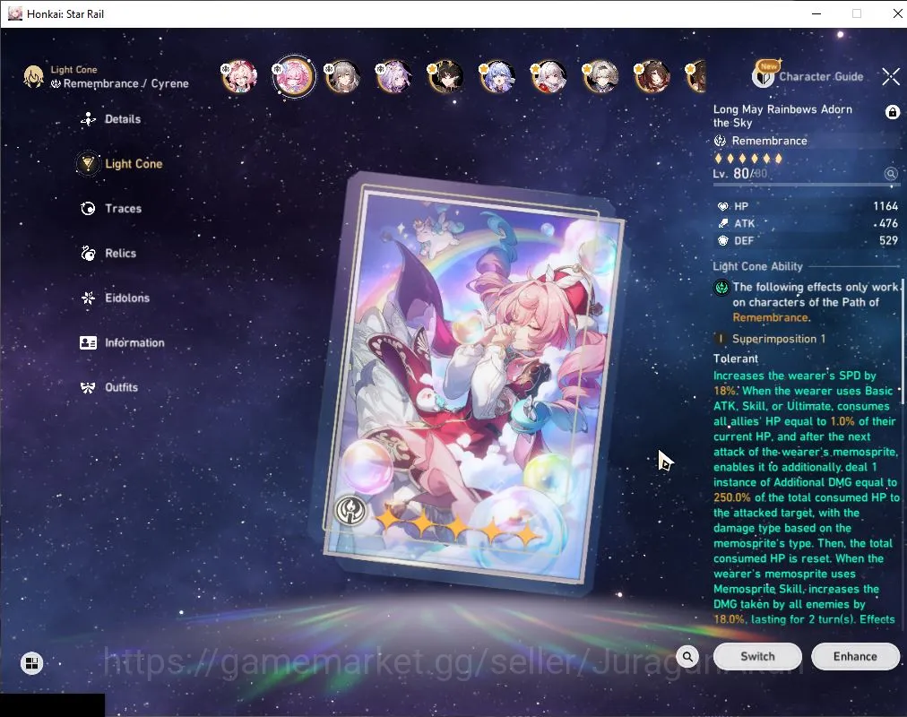 Honkai Star Rail Accounts ASIA|TL 70|20 Limit|[Archeron E1+,The Herta,Cyrene image 8