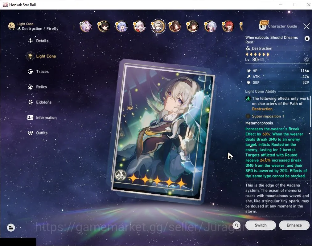 Honkai Star Rail Accounts ASIA|TL 70|20 Limit|[Archeron E1+,The Herta,Cyrene image 9