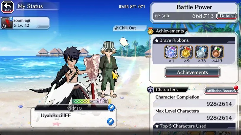 Bleach: Brave Souls Accounts [GLOBAL]50k Orb|Ichigo 8th, Rukia 10th, Gremmy 9th image 2
