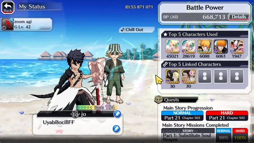 Bleach: Brave Souls Accounts [GLOBAL]50k Orb|Ichigo 8th, Rukia 10th, Gremmy 9th image 3