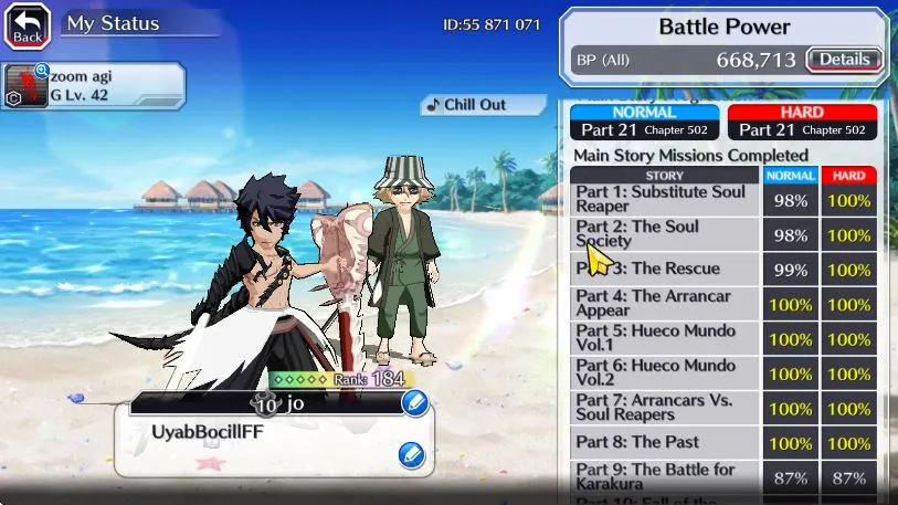 Bleach: Brave Souls Accounts [GLOBAL]50k Orb|Ichigo 8th, Rukia 10th, Gremmy 9th image 4