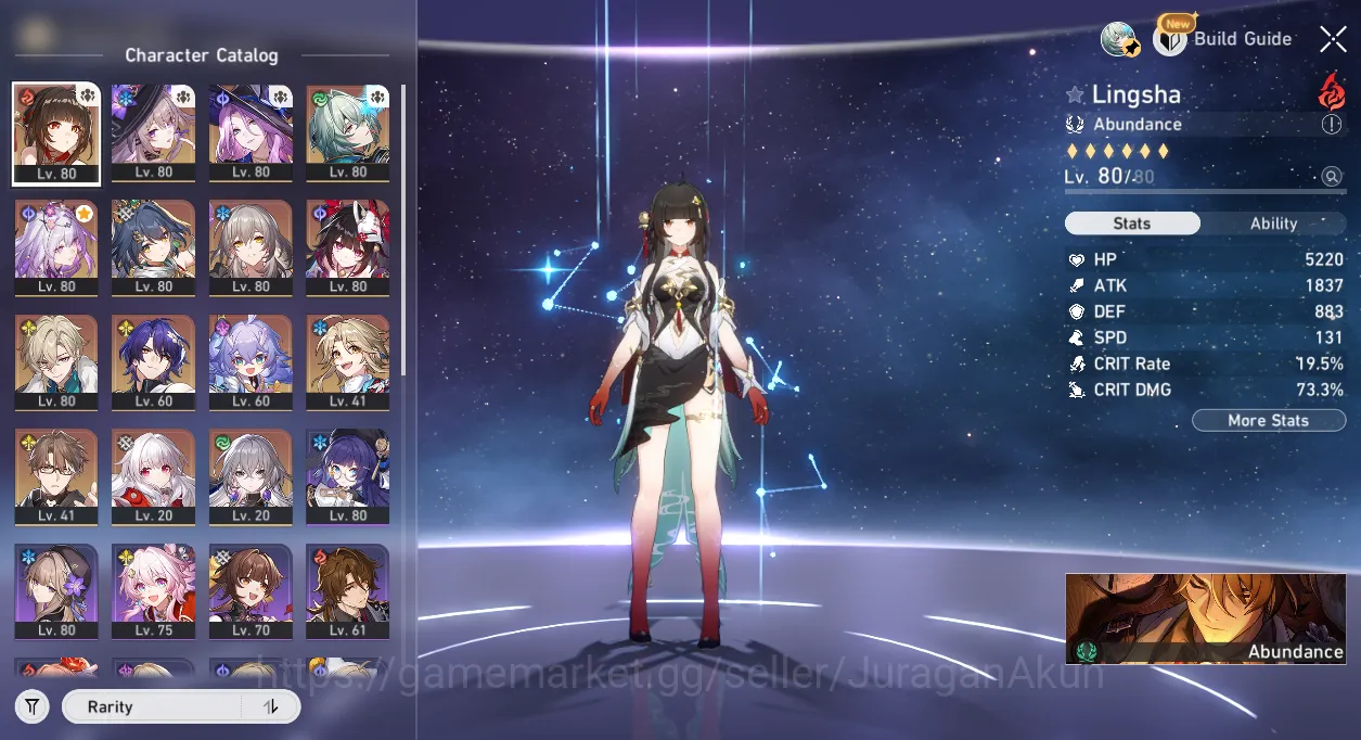 Honkai Star Rail Accounts Mid Game ASIA [TL69] 9 Limited (Castorice+Sign, Jade+Sign, Lingsha, The Herta, Sparkle, Yunli 6