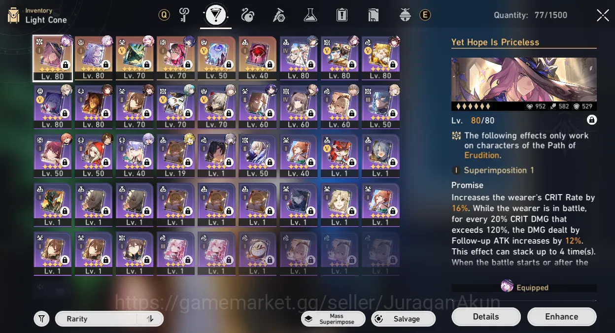 Honkai Star Rail Accounts Mid Game ASIA [TL69] 9 Limited (Castorice+Sign, Jade+Sign, Lingsha, The Herta, Sparkle, Yunli 7