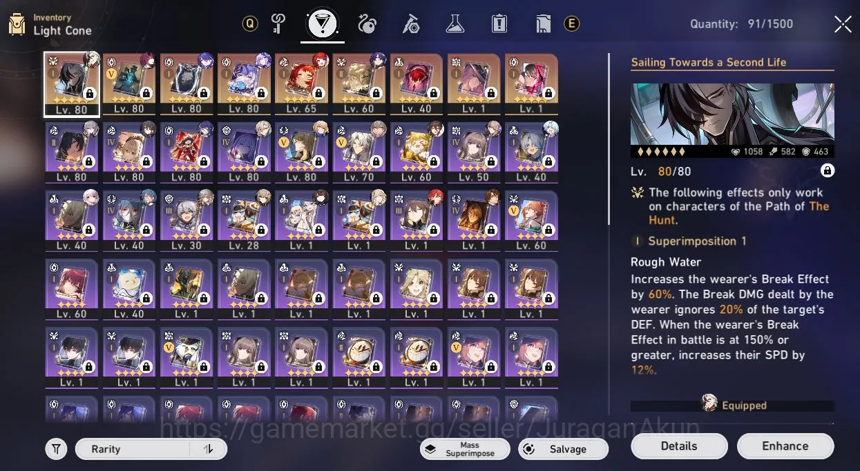 Honkai Star Rail Accounts Mid Game Asia [TL70] 8 Limited 2