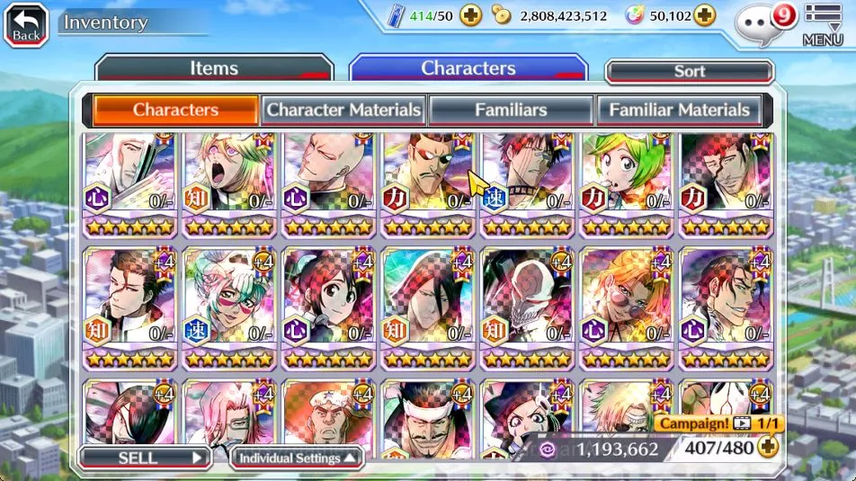 Bleach: Brave Souls Accounts Mid-Tier GLOBAL 50K Orb|Rukia 5