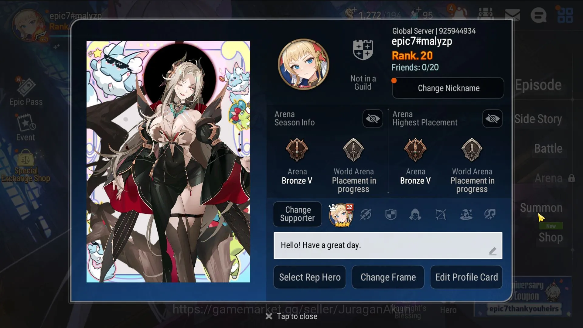 Epic Seven Accounts Global Unveriv|3ML(Harsetti,Vildred,Sigret)32Char| image 5