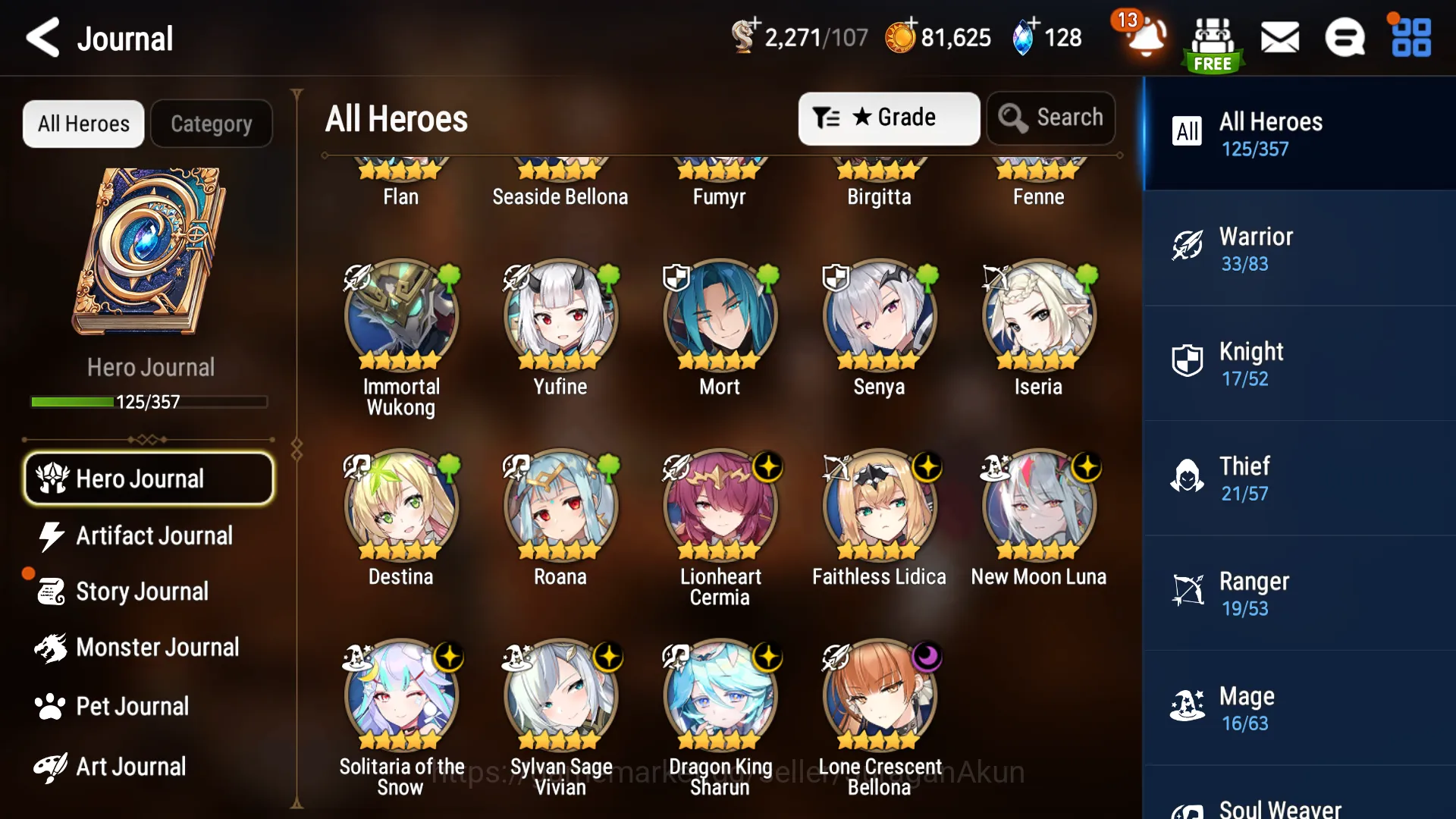 Epic Seven Accounts Mid-Tier Global Unverif|7ML(NMLuna, SSVivian, DKSharun, Solitaria, LCBellona, etc)&SSBellona, Fenne 5