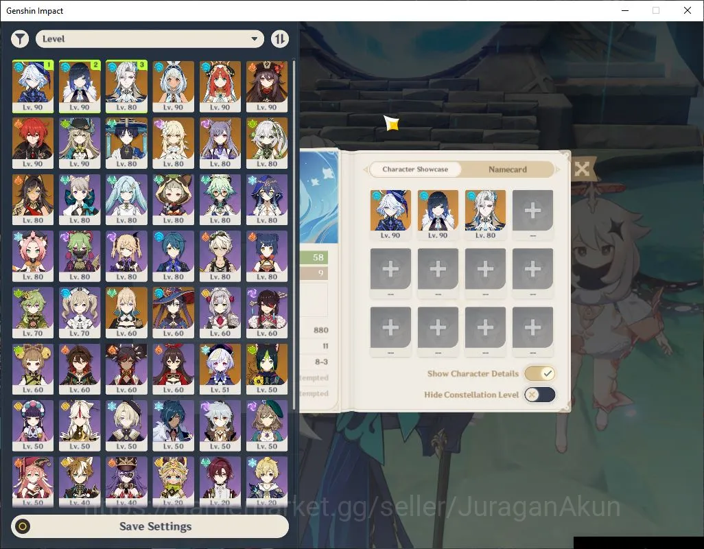 Genshin Impact Mid Game ASIA|AR 58|8 Limited+9 [5 Star's Weapon]|(Nilou,Hu image 1