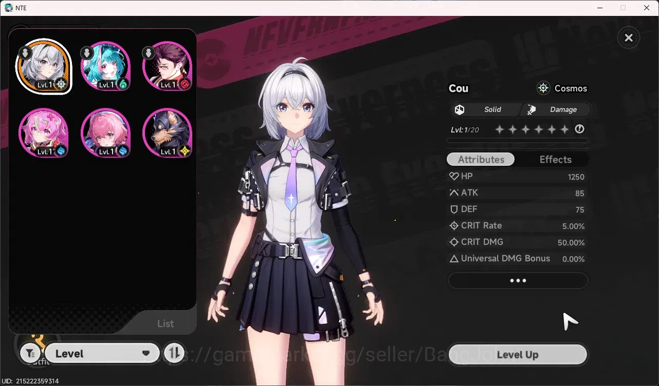 Neverness to Everness Accounts EU | Starter Lv 3 | 1 SSR Selector + 5 SR | MC Fem image 4