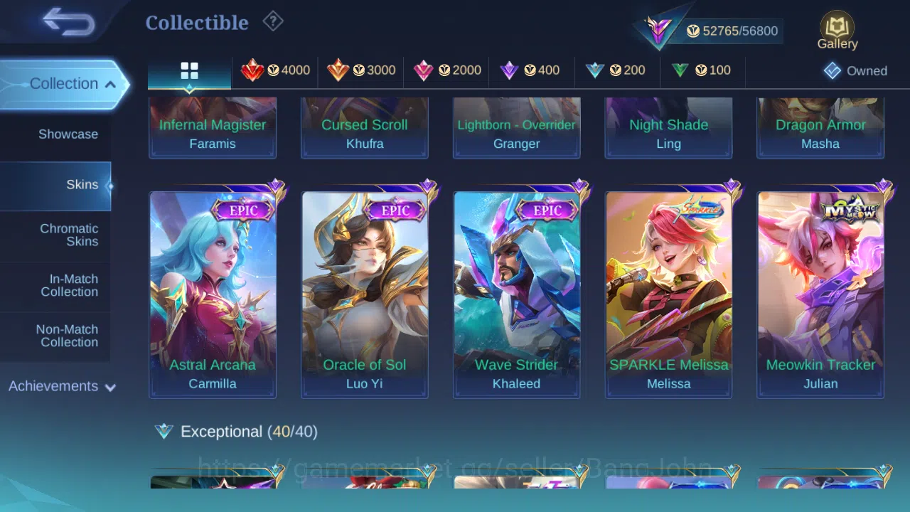 Mobile Legends: Bang Bang Accounts Others Hero 112 | Skin 210 | Legend Franco | Prime Claude | Luckybox Selena | Sparkle 11