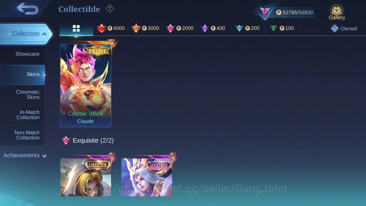Mobile Legends: Bang Bang Accounts Others Hero 112 | Skin 210 | Legend Franco | Prime Claude | Luckybox Selena | Sparkle 4