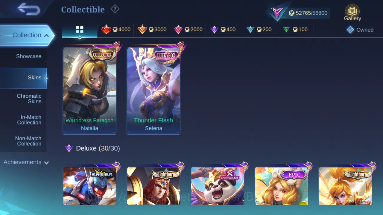 Mobile Legends: Bang Bang Accounts Others Hero 112 | Skin 210 | Legend Franco | Prime Claude | Luckybox Selena | Sparkle 5