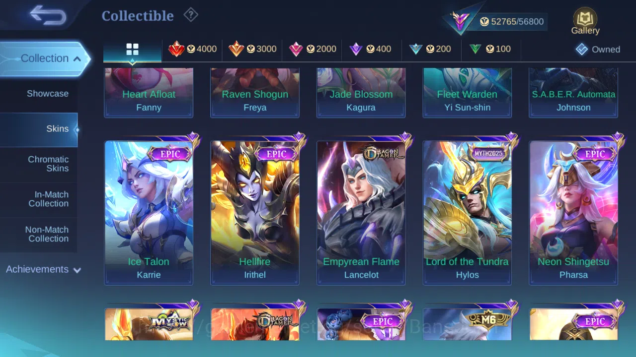Mobile Legends: Bang Bang Accounts Others Hero 112 | Skin 210 | Legend Franco | Prime Claude | Luckybox Selena | Sparkle 8