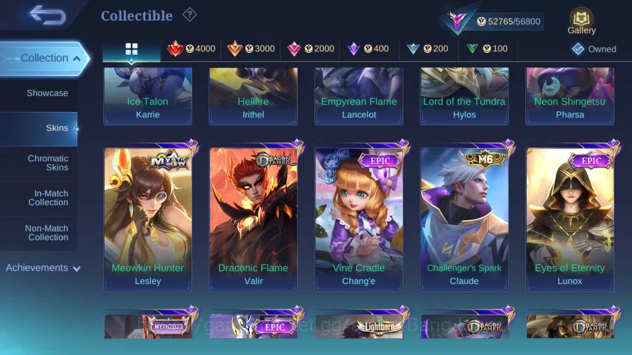 Mobile Legends: Bang Bang Accounts Others Hero 112 | Skin 210 | Legend Franco | Prime Claude | Luckybox Selena | Sparkle 9