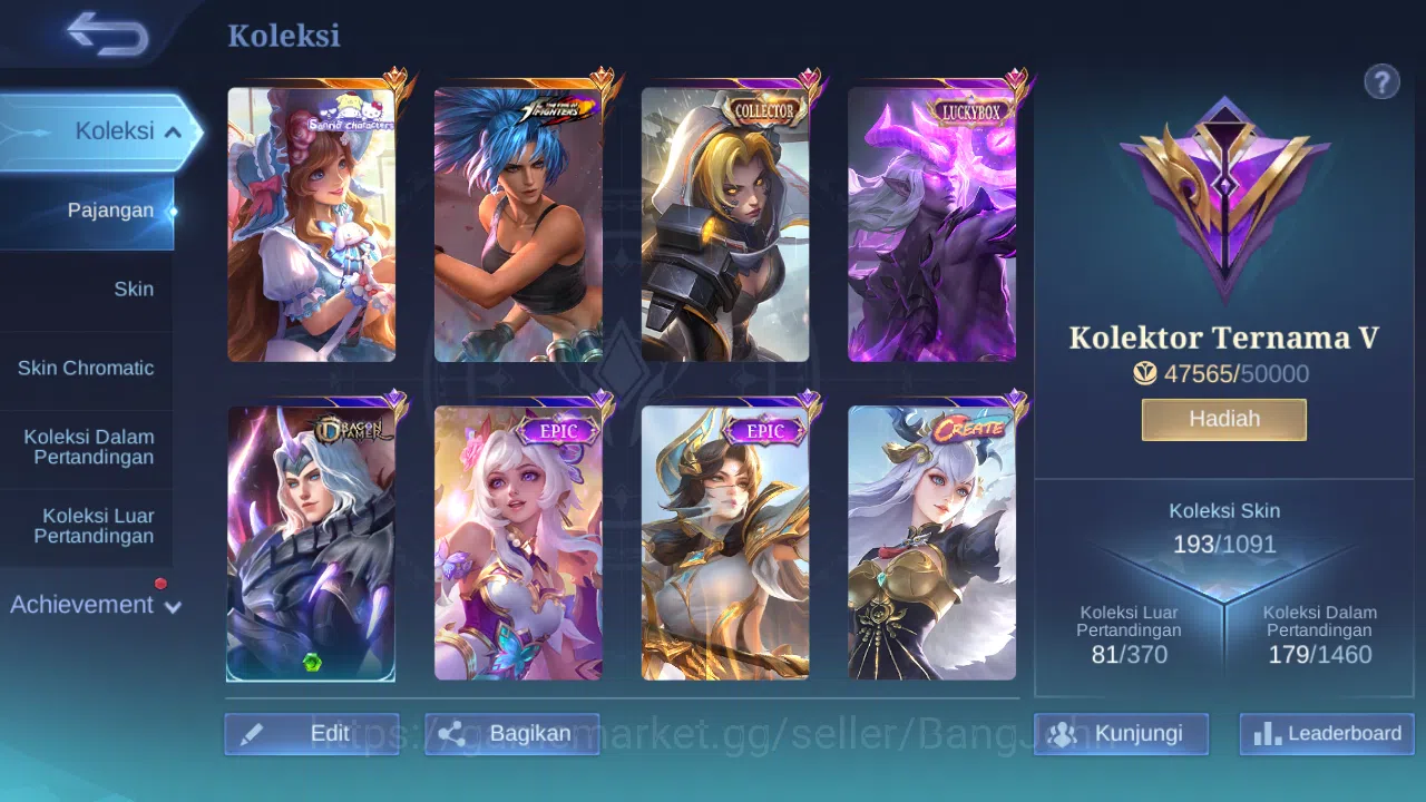 Mobile Legends: Bang Bang Accounts Hero 121 Skin 193 | Luckybox Moskov | KOF Karina | image 9