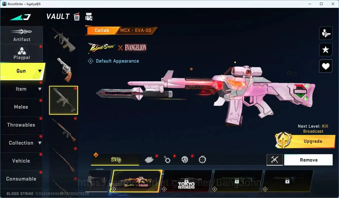 Blood Strike Accounts ASIA | BLEACH Byakuya Striker | EVA MCX Gun | 6 Le image 8