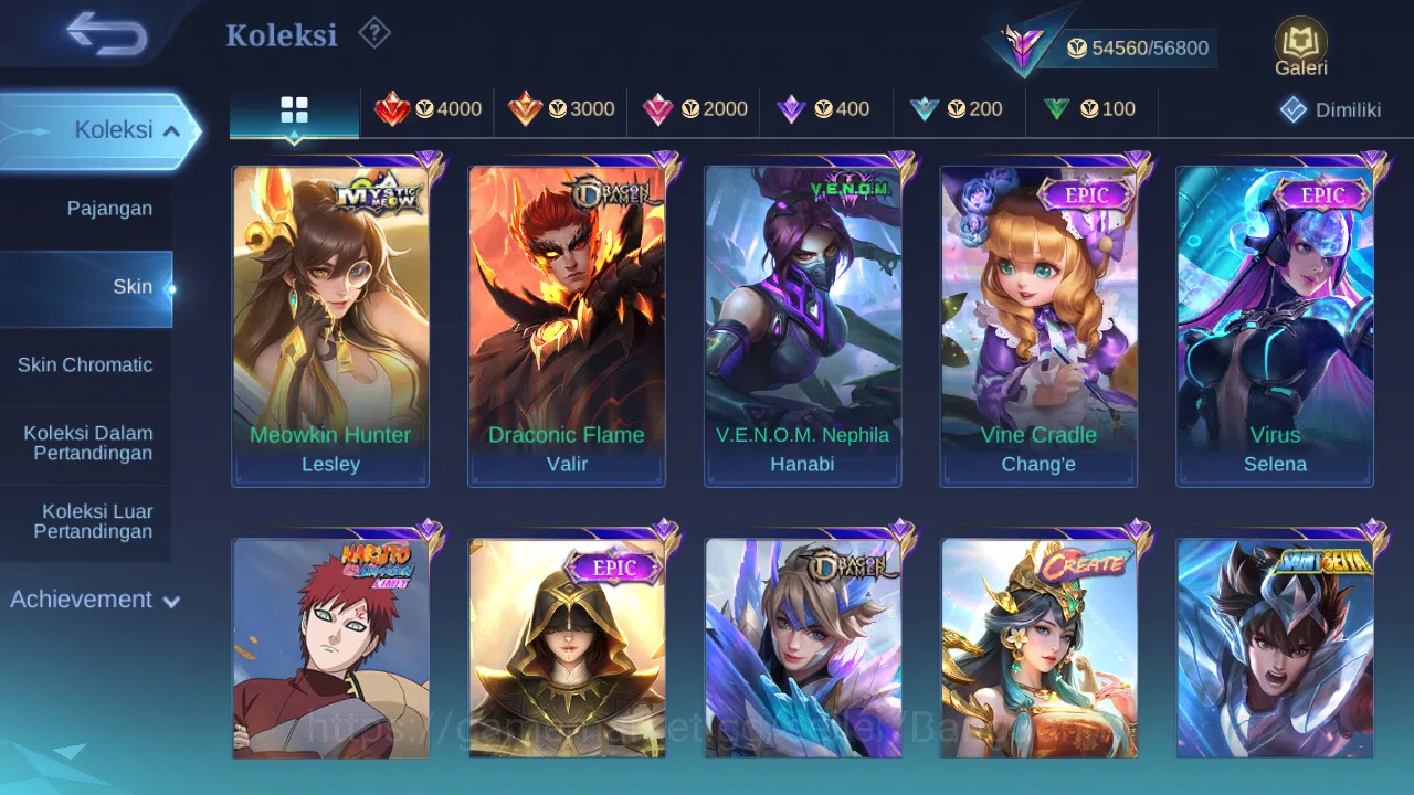 Mobile Legends: Bang Bang Accounts Hero 98 Skin 203 | KOF Karina | Sanrio Floryn | An image 8