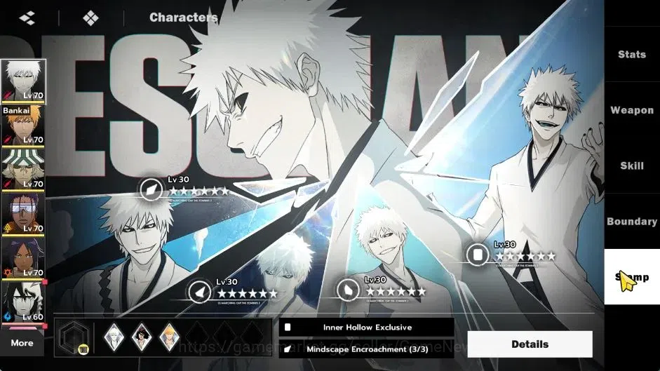 BLEACH: Soul Resonance Accounts NuverseSEA|LV 55|7 SSR [(Ichigo Inner Hollow B4,Ic image 6