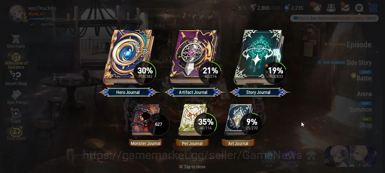 Epic Seven Accounts High-End Global UnVerif|4 ML(Salome,LH Cermia,CQ lilias,Etc)+Afc flan,Fenne,Saria,Etc|PoH ON|2K 3