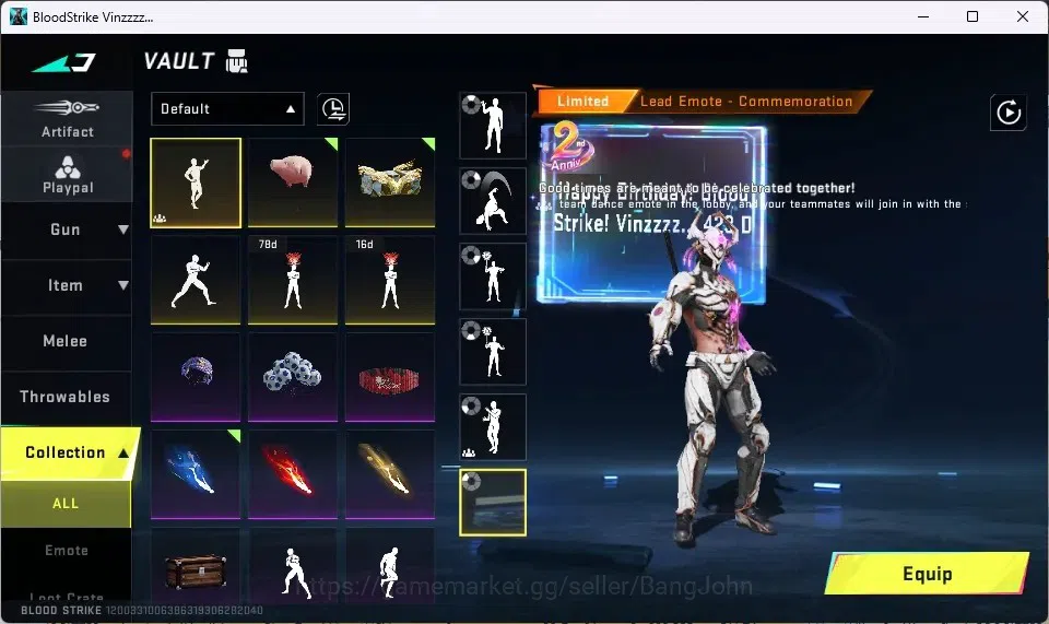 Blood Strike Accounts ASIA | Eternal AUG - Empyrean | 5 Collab (3 7DS, 1 image 15