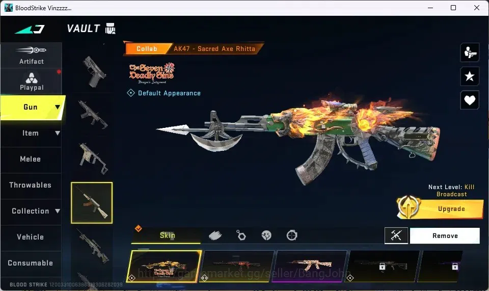 Blood Strike Accounts ASIA | Eternal AUG - Empyrean | 5 Collab (3 7DS, 1 image 5
