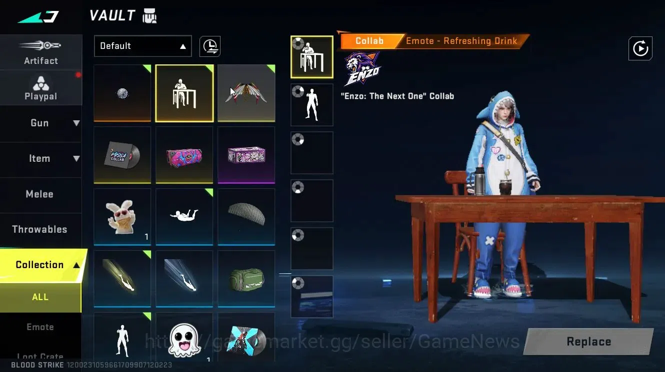 Blood Strike Accounts Collab Skin ASIA|ETERNAL Uzi-Scorpius Lv3|Collab OPM Saitama Parachute,Enzo Emote|ULTRA 10