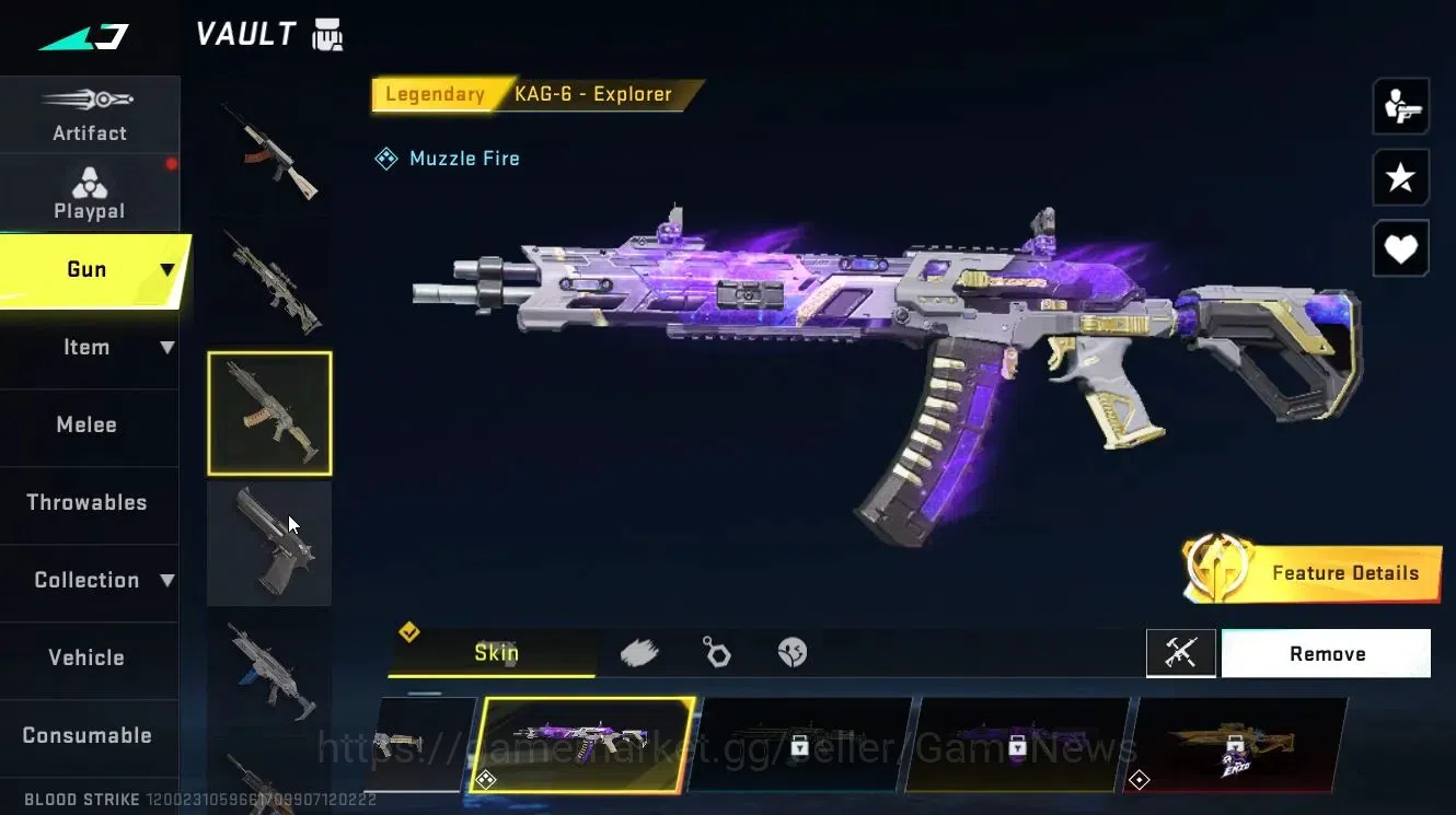 Blood Strike Accounts Collab Skin ASIA|ETERNAL Uzi-Scorpius Lv3|Collab OPM Saitama Parachute,Enzo Emote|ULTRA 3