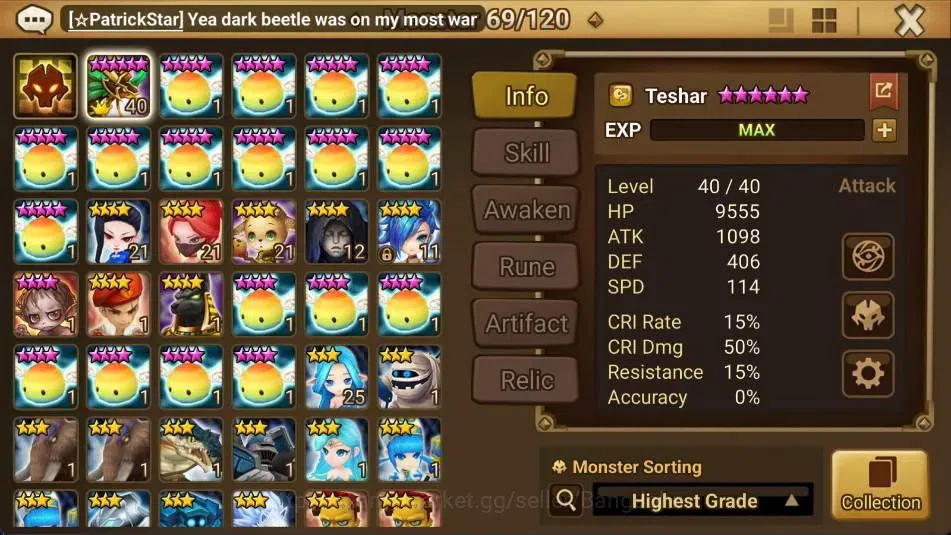 Summoners War: Sky Arena Accounts GLOBAL | NB 5 TESHAR,Starter Gacha 115 12Y+160 11Y image 2