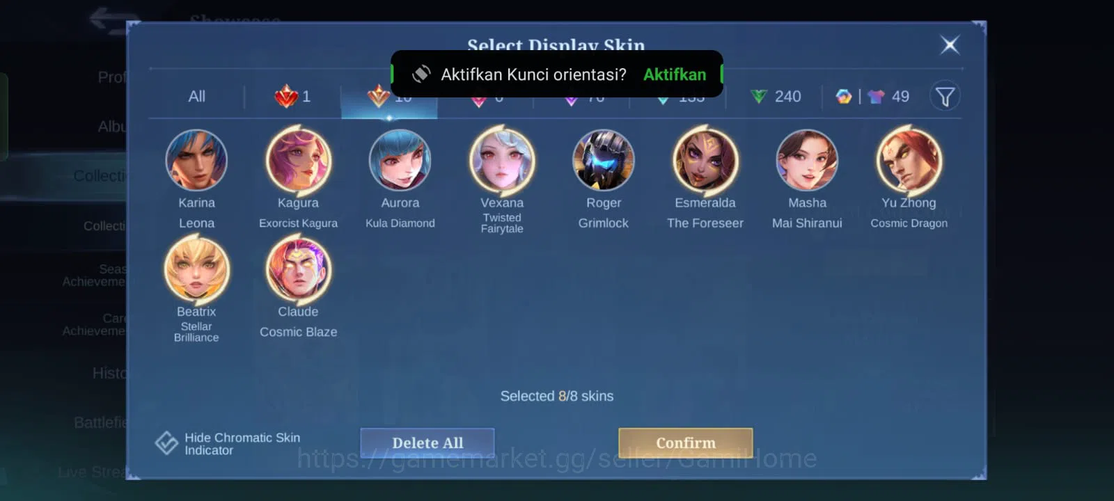 Mobile Legends: Bang Bang Accounts 514 SKIN ➤ KAGURA EXORCIST | ALUCARD LEGEND | VEXA image 2