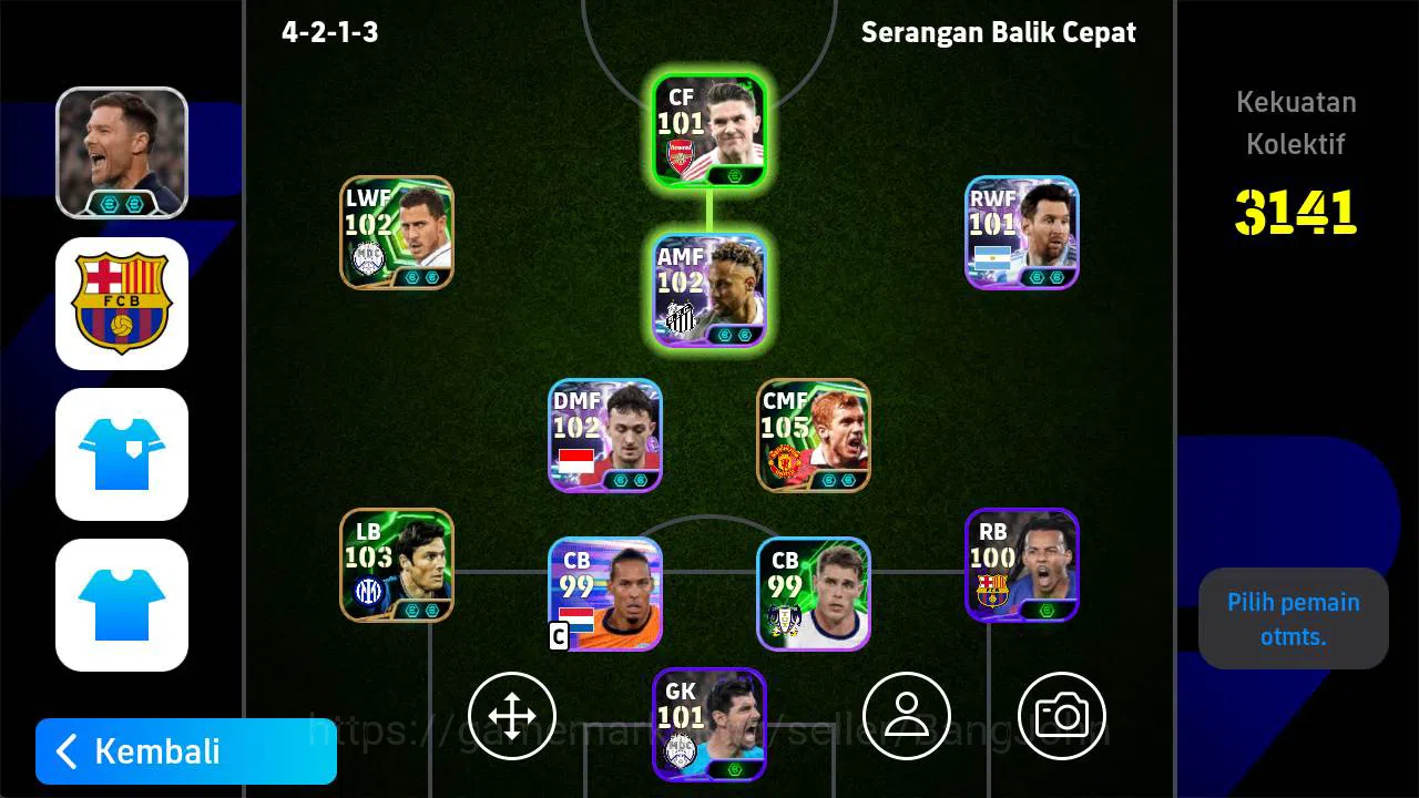 eFootball Others Power 3141|scholes epic, Zanetti epic, Mac Alliste image 1