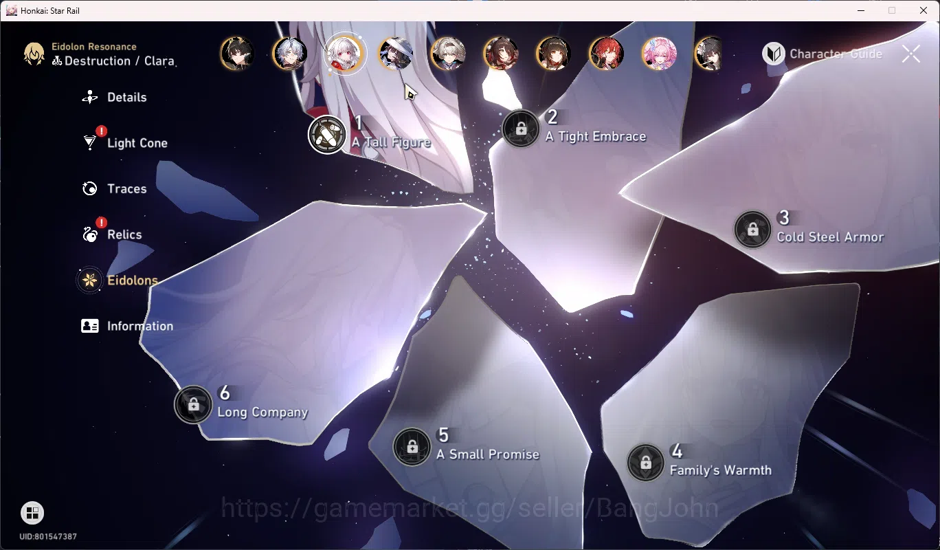 Honkai Star Rail Accounts Others ASIA | TL 70 | 23 Limit | Premium Team Phainon+FireFly+The Herta | Ther Herta+Sign |HSR066B 14