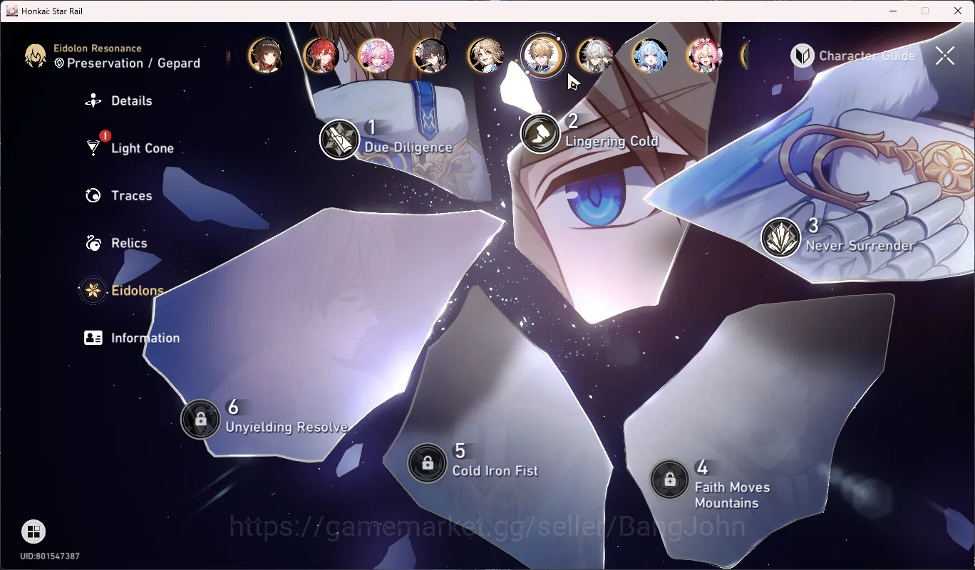 Honkai Star Rail Accounts Others ASIA | TL 70 | 23 Limit | Premium Team Phainon+FireFly+The Herta | Ther Herta+Sign |HSR066B 18