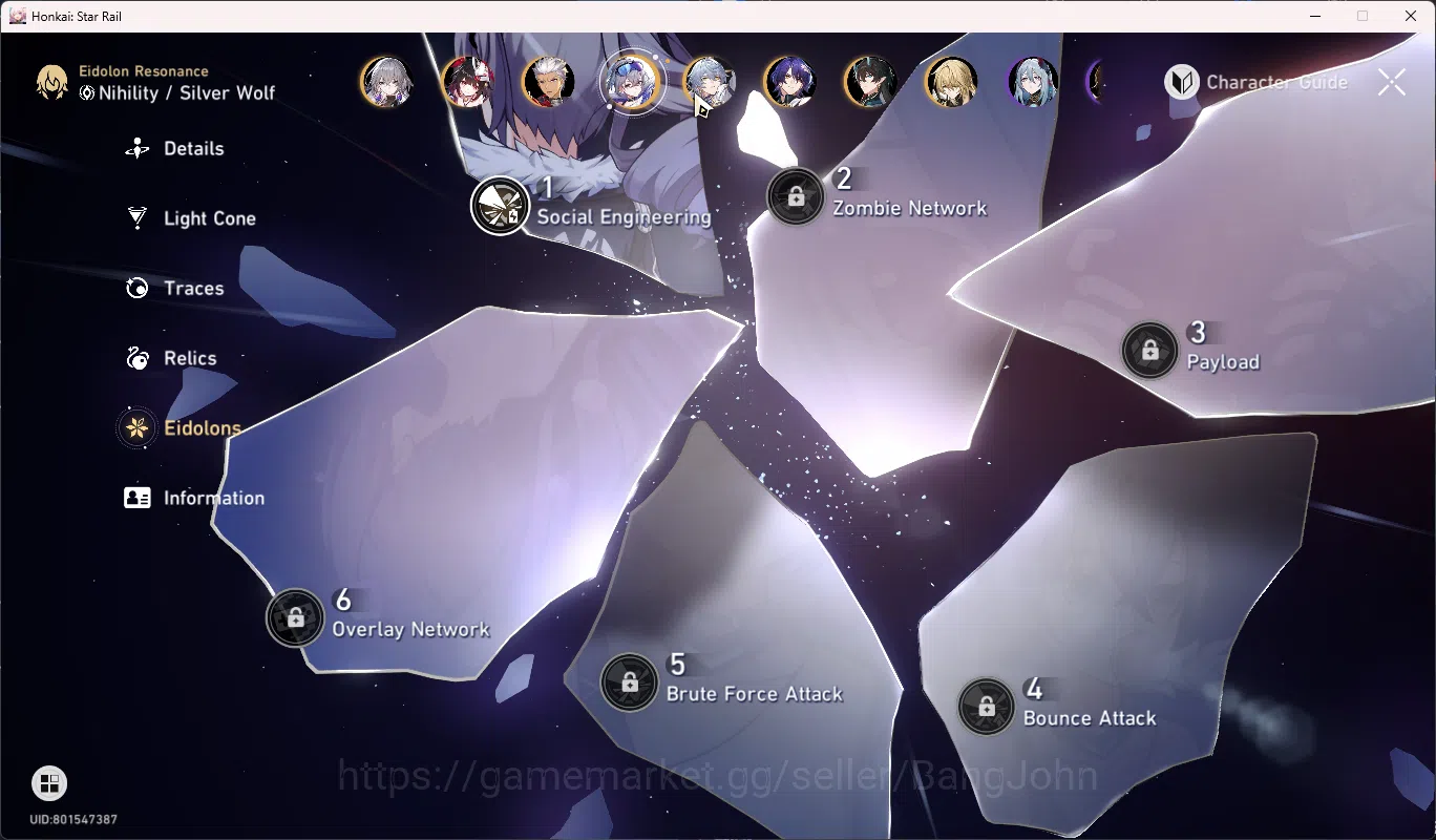Honkai Star Rail Accounts Others ASIA | TL 70 | 23 Limit | Premium Team Phainon+FireFly+The Herta | Ther Herta+Sign |HSR066B 20