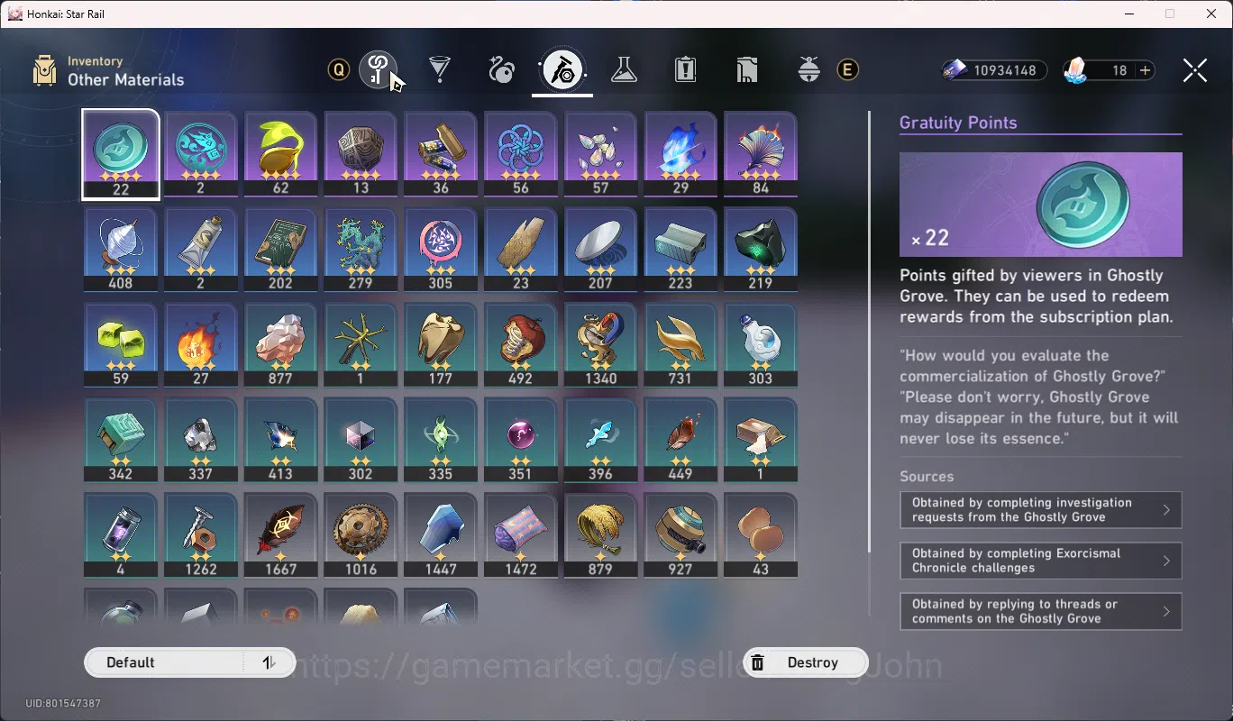Honkai Star Rail Accounts Others ASIA | TL 70 | 23 Limit | Premium Team Phainon+FireFly+The Herta | Ther Herta+Sign |HSR066B 7